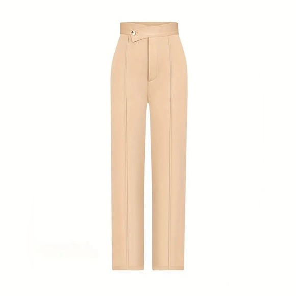 NIP- Tailored Khaki Wide Leg Pants - Picture 3 of 4